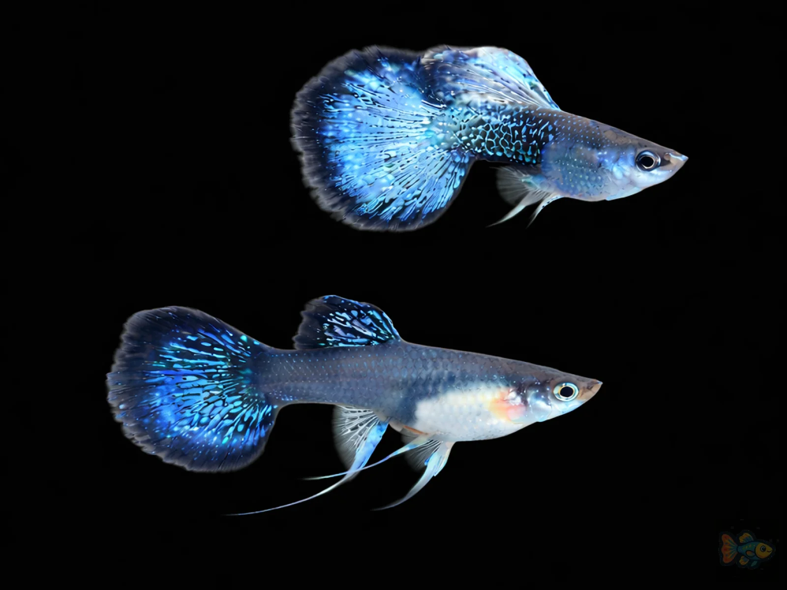 Metallic Green Dragon Ribbon Guppy